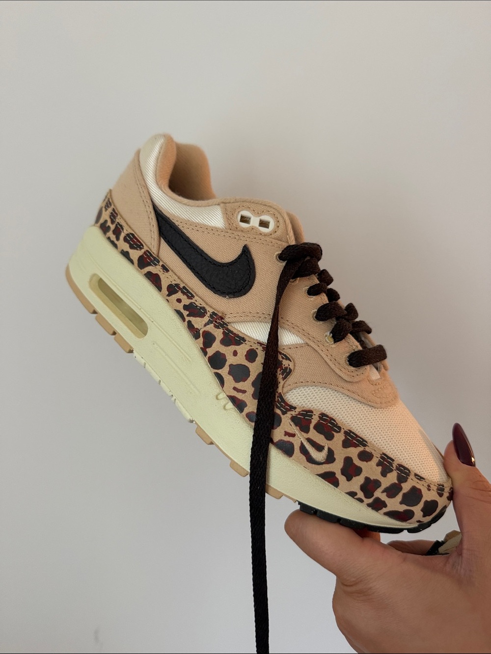 Nike Women’s Air Max Leopard Accent Sneakers - Beige/Black/Brown
